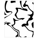 Black And White Swirl Background Drawstring Bag (Small)
