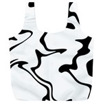 Black And White Swirl Background Full Print Recycle Bag (XXL)