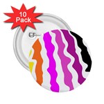 Warp Liquid Multicolor Kids 2.25  Buttons (10 pack) 