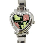 Elements Scribbles Wiggly Line Heart Italian Charm Watch