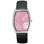 Elements Scribble Wiggly Lines Barrel Style Metal Watch