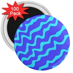 Purple Mint Turquoise Background 3  Magnets (100 pack)