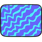 Purple Mint Turquoise Background Two Sides Fleece Blanket (Mini)
