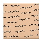 Lines Dots Pattern Abstract Face Towel