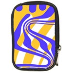 Print Pattern Warp Lines Compact Camera Leather Case