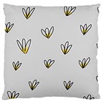 Pattern Leaves Daisies Print Large Cushion Case (One Side)