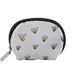 Pattern Leaves Daisies Print Accessory Pouch (Small)