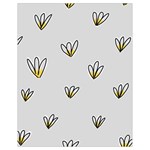 Pattern Leaves Daisies Print Drawstring Bag (Small)