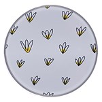 Pattern Leaves Daisies Print Wireless Fast Charger(White)
