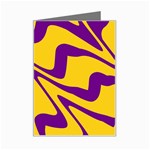 Waves Pattern Lines Wiggly Mini Greeting Card