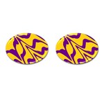 Waves Pattern Lines Wiggly Cufflinks (Oval)