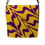 Waves Pattern Lines Wiggly Flap Closure Messenger Bag (L)