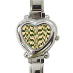 Swirl Pattern Abstract Marble Heart Italian Charm Watch