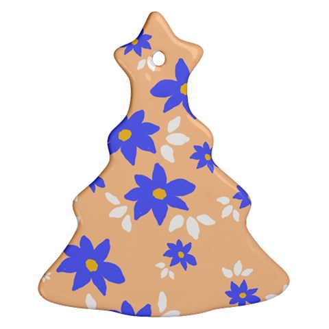 Flowers Pattern Floral Print Christmas Tree Ornament (Two Sides) from ArtsNow.com Front