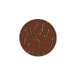 Feather Leaf Pattern Print Golf Ball Marker (4 pack)