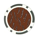 Feather Leaf Pattern Print Poker Chip Card Guard