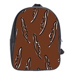 Feather Leaf Pattern Print School Bag (XL)