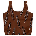Feather Leaf Pattern Print Full Print Recycle Bag (XL)