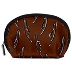 Feather Leaf Pattern Print Accessory Pouch (Large)