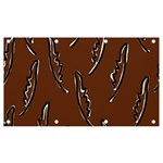 Feather Leaf Pattern Print Banner and Sign 7  x 4 