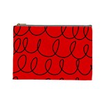 Red Background Wallpaper Cosmetic Bag (Large)