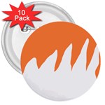 Orange Background Halloween 3  Buttons (10 pack) 