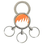 Orange Background Halloween 3-Ring Key Chain