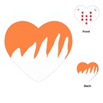 Orange Background Halloween Playing Cards Single Design (Heart)