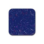 Texture Grunge Speckles Dots Rubber Coaster (Square)