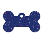 Texture Grunge Speckles Dots Dog Tag Bone (Two Sides)