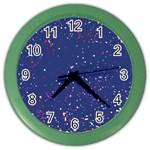 Texture Grunge Speckles Dots Color Wall Clock