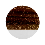 Texture Grunge Speckles Dots Marble Wood Coaster (Round)