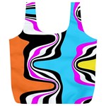 Liquid Warp Background Orange Blue Full Print Recycle Bag (XL)