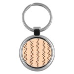 Print Pattern Minimal Tribal Key Chain (Round)