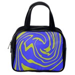 Blue Green Abstract Classic Handbag (One Side)
