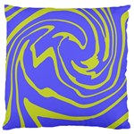 Blue Green Abstract Large Cushion Case (One Side)