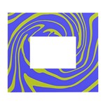 Blue Green Abstract White Wall Photo Frame 5  x 7 