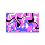 Swirl Pink White Blue Black Sticker Rectangular (10 pack)