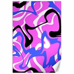 Swirl Pink White Blue Black Canvas 20  x 30 