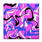 Swirl Pink White Blue Black Face Towel