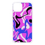 Swirl Pink White Blue Black iPhone 13 TPU UV Print Case
