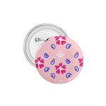 Flower Heart Print Pattern Pink 1.75  Buttons