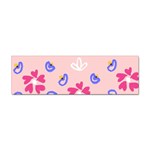 Flower Heart Print Pattern Pink Sticker (Bumper)