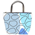 Boho Blue Deep Blue Artwork Bucket Bag
