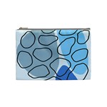 Boho Blue Deep Blue Artwork Cosmetic Bag (Medium)