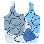Boho Blue Deep Blue Artwork Full Print Recycle Bag (XXXL)