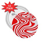 Red White Background Swirl Playful 2.25  Buttons (10 pack) 
