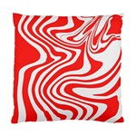 Red White Background Swirl Playful Standard Cushion Case (One Side)