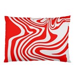 Red White Background Swirl Playful Pillow Case