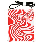 Red White Background Swirl Playful Shoulder Sling Bag